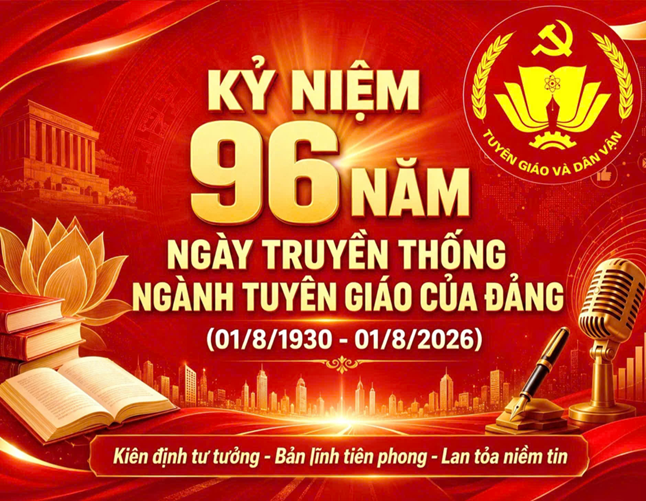 KỶ NIỆM 96 NĂM NGÀY TRUYỀN THỐNG NGÀNH TUYÊN GIÁO CỦA ĐẢNG (01/8/1930 – 01/8/2026)